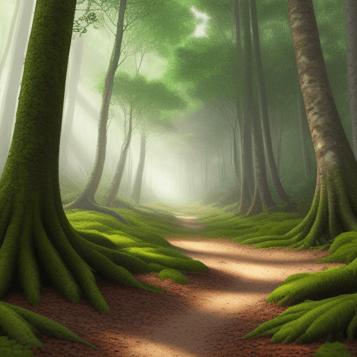 AI generated:  background a very fresh and natural forest, hyper realistic, no defects.