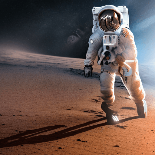 AI generated: an astronaut riding a horse on mars, hd, dramatic lighting