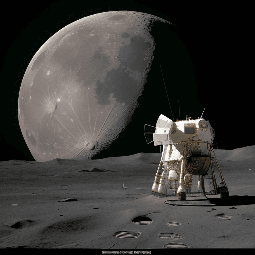 AI generated: first landing on latinoamerican moon