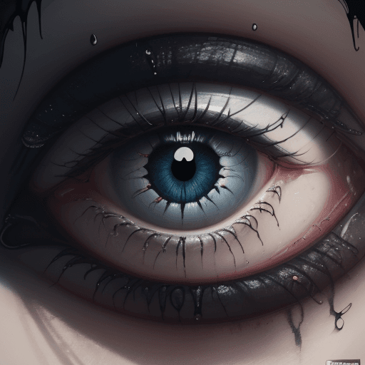 AI generated: vector illustration of an eye caught in a water drop, in the style of cryengine, pegi nicol macleod,...