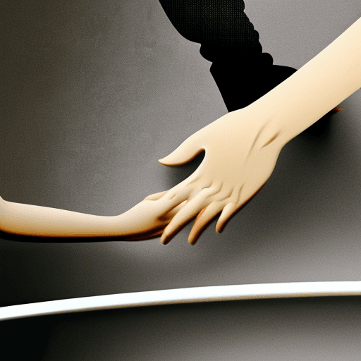 AI generated: I want a black silhouette of a firm handshake. just the hands.