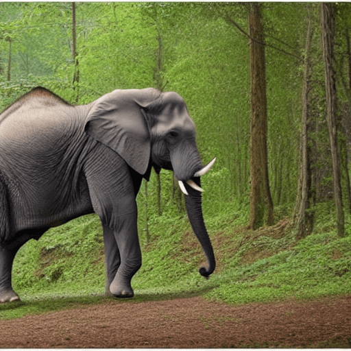 AI generated: an elephant in forest
