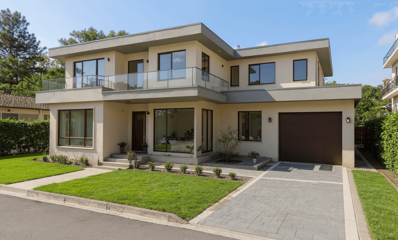 AI generated: Turn this ground former shop to a  new ultra modern home 
