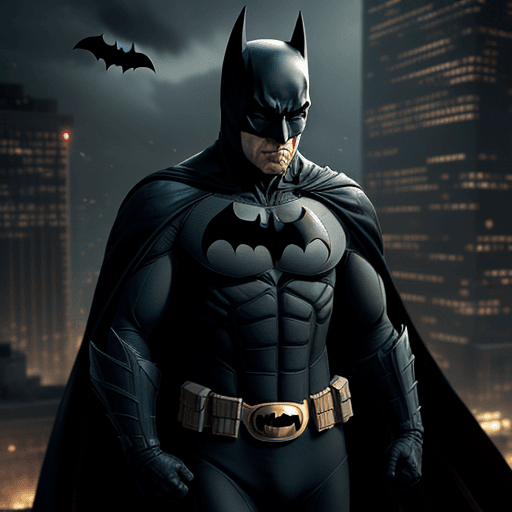 AI generated: Batman fall, 4 k ulra hd