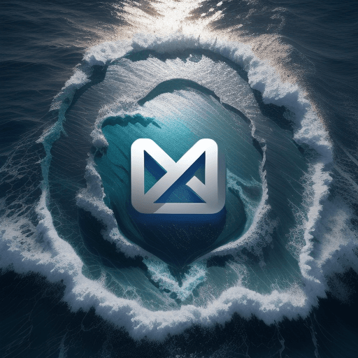 AI generated: logo icon, 3d, Hyper realistic ocean, graphic design, realistic, High detail RAW colour art, 8k