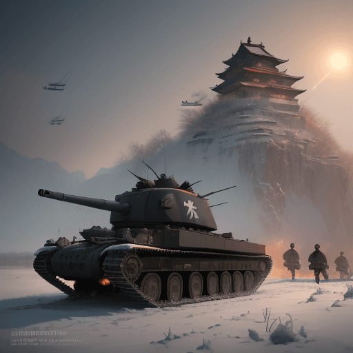 AI generated: In the winter of 1931, Chinese troops in northeastern China attacked enemy bases, including World Wa...