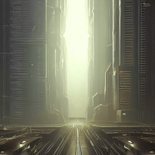 AI generated: zoomed out alien detailed megacity background inspired by artist yuri shwedoff on artstation