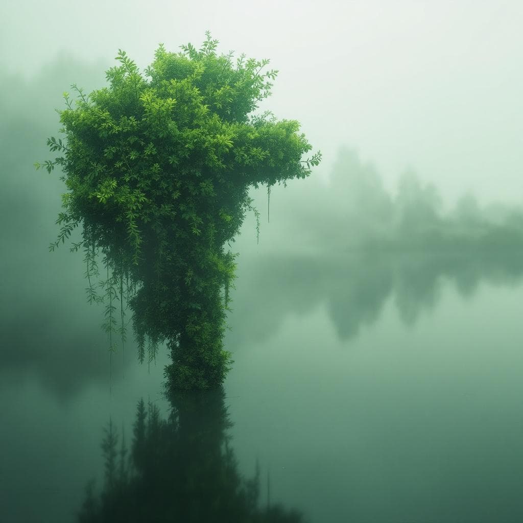AI generated: Create a key made of nature going through all the seasons like winter and summer - Nature (The Cycle...