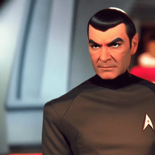 AI generated: A Vulcan in the Star Trek tradition