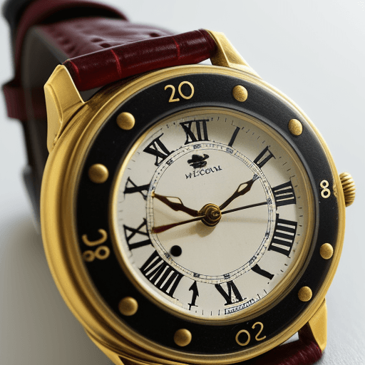 AI generated: a normal traditional watch with a 24 hours system