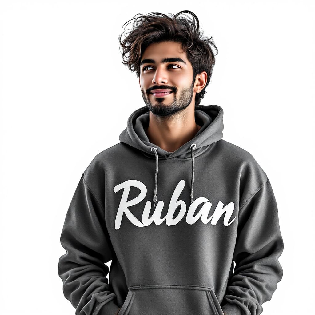 AI generated: "1 men, beautiful Indian white boy, (Cute little Loose hair, little beard , no Mustache) , (25 deg s...