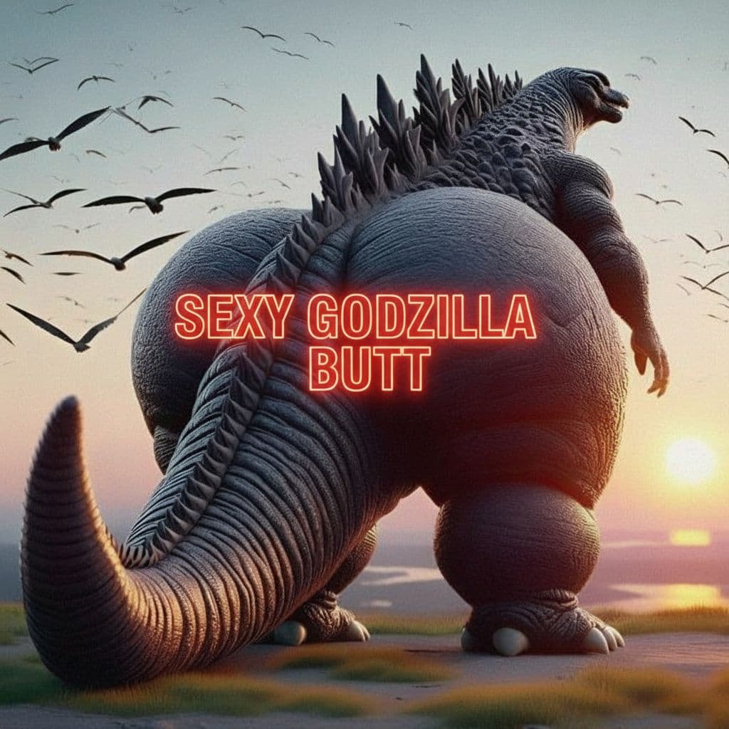 AI generated: butt , sexy , godzilla