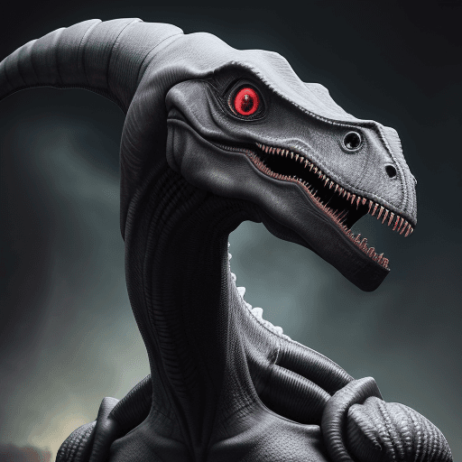 AI generated: Alien dinosaur --ar 9:16 --style raw