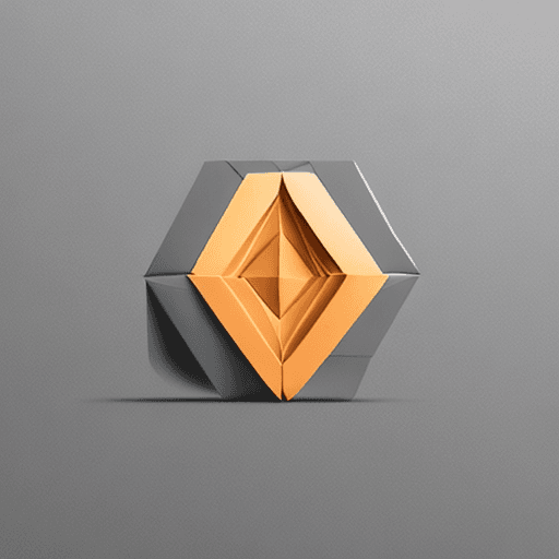 AI generated: Rounded edges square mobile app logo design, 3d origami of solar crystal, subtle gradient, minimal g...
