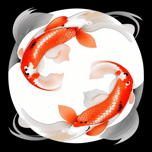 AI generated: koi fish, no background, 