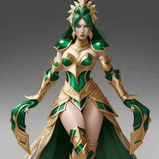 AI generated: Famale.A pesian fighter,fury,Emerald jewelry,epic armor, wapone,white skin,full body,power macel.mak...