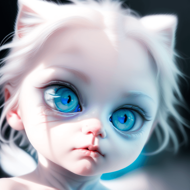 AI generated: (hyperrealism : 1. 4), (award winning: 1. 4) (masterpiece photo: 1. 4) BREAK 
a very cute white (alb...