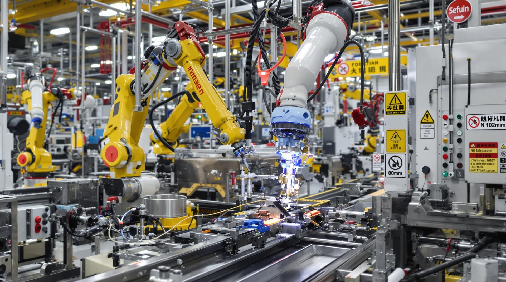 AI generated: /imagine prompt: Automotive production line at 4MP resolution, robotic arms in precise welding poses...