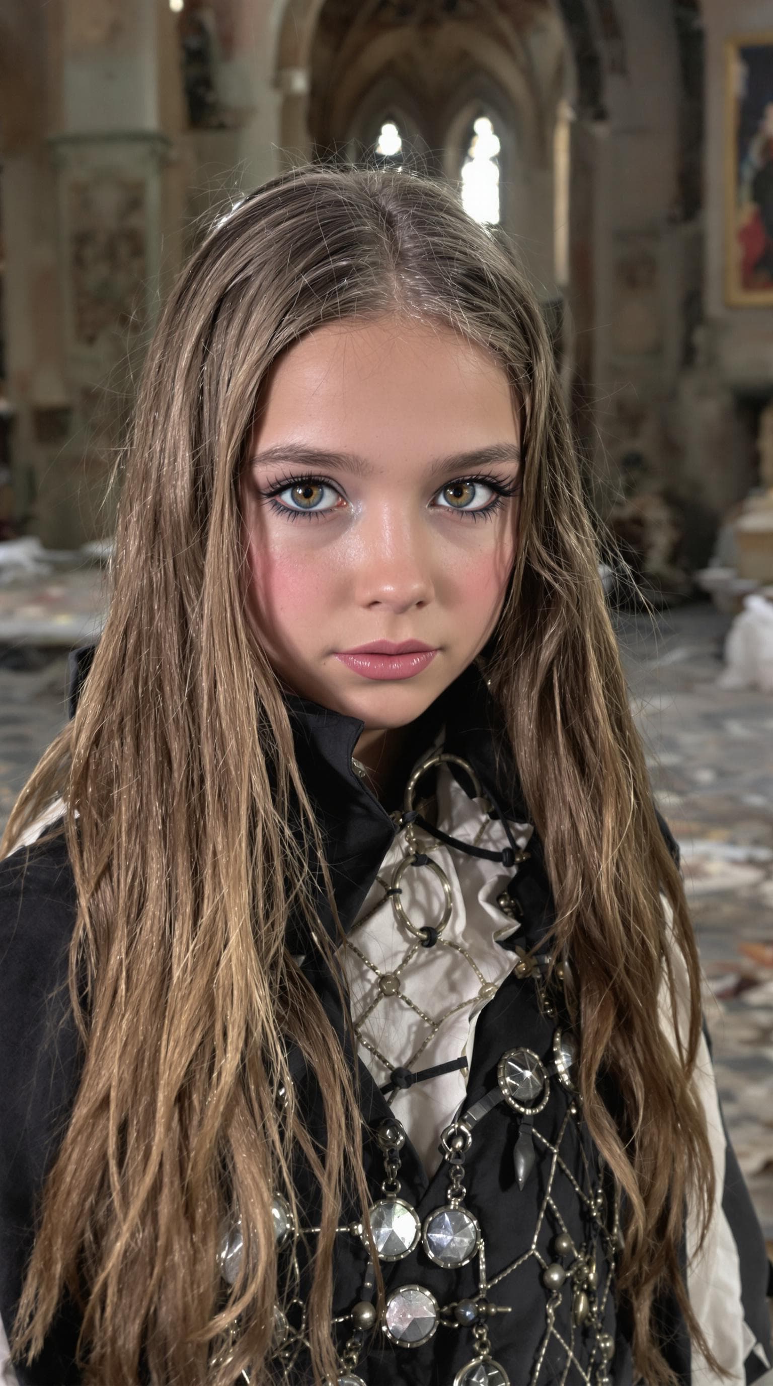 AI generated: a professional photo of a exceptionally beautiful in the world, Preacher the vampire hunter (age 10)...