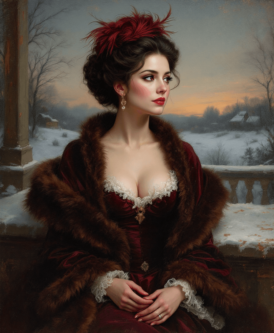 AI generated: An oil on canvas painting in the impasto style, reminiscent of 19th-century Impressionism, depicting...
