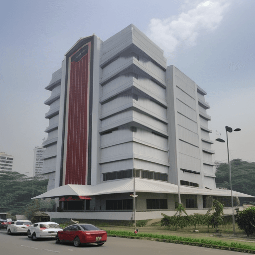 AI generated: Sepasang kekasih  dengan latar belakang gedung pencakar langit