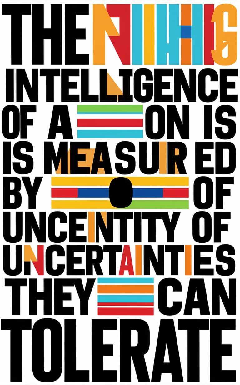 AI generated: A striking modern lettering poster with bold, vibrant colors that capture attention. The citation, "...