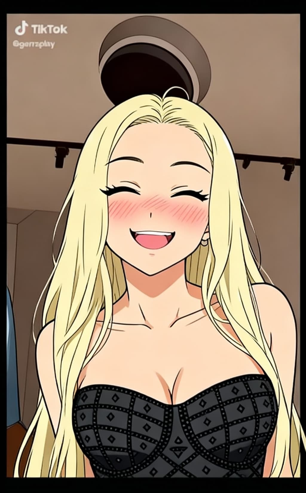 AI generated: A girl Aheago in a tank top

