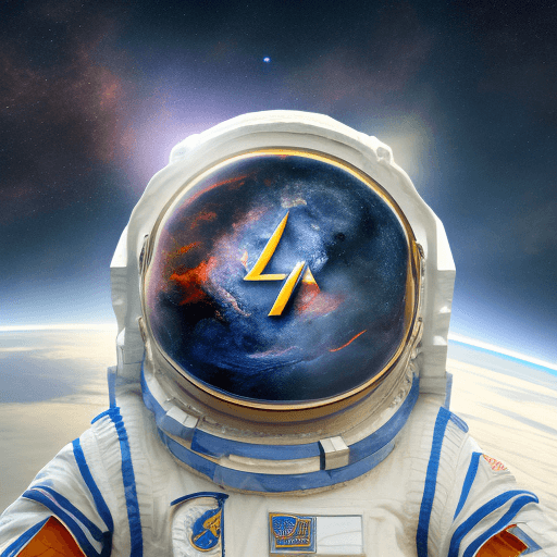 AI generated: logo named NV with space and fire, 8k, HDR, Realistic 