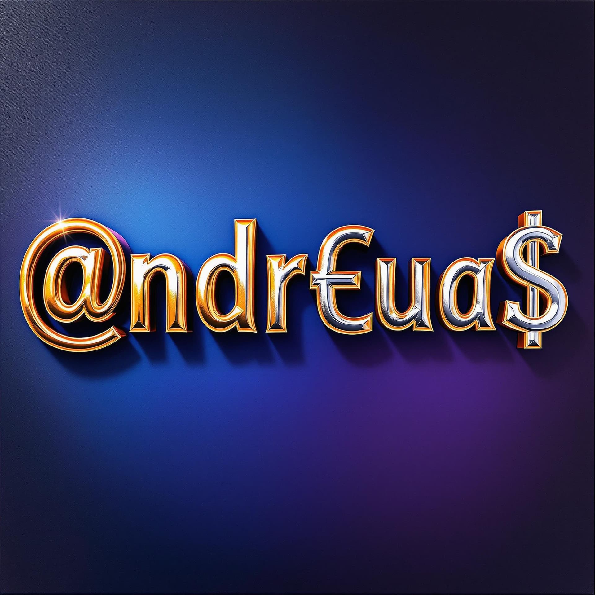 AI generated: Electric Synergy: hyperrealistic oil painting of the stylized name reading  "@ndr€@$" with individua...