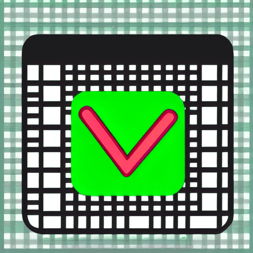 AI generated: App Logo for Habit Tracker, Modern Style, illustrator, Green Calendar with a checkmark