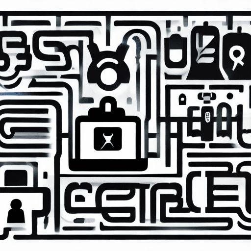 AI generated: Design a creative logo about cybersecurity, vector type, following the digital style, color balance,...