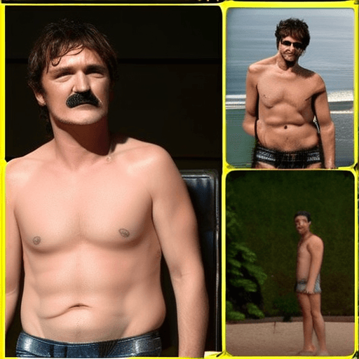 AI generated: Pedro Pascal fully naked, large penis, hairy, large scrotum