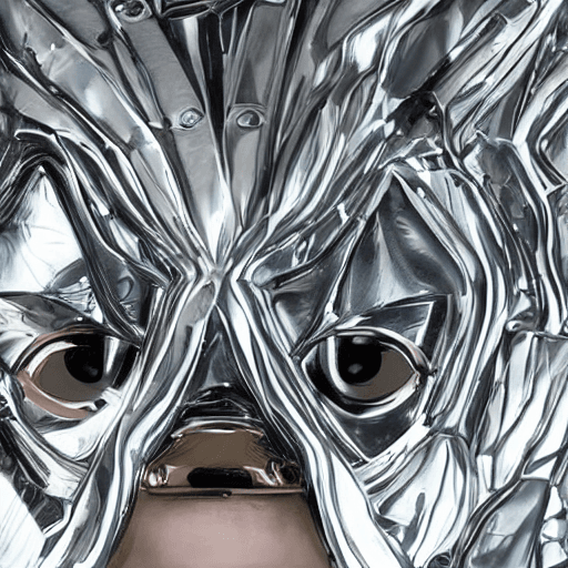 AI generated: Close-up portrait of a TONY STARK FACE WITH HELMET OPEN IRONMAN walking into no mans land, metallic ...