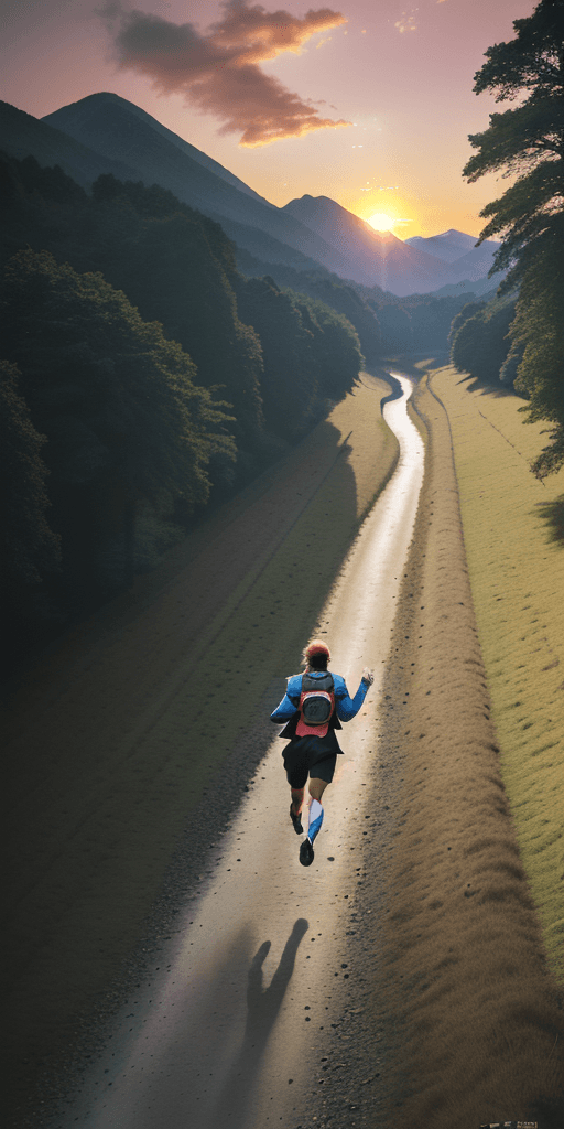 AI generated: hyper realistic, anime, anthropomorphic male dog, running, speed, fast, backpack, travel, trip, rush...