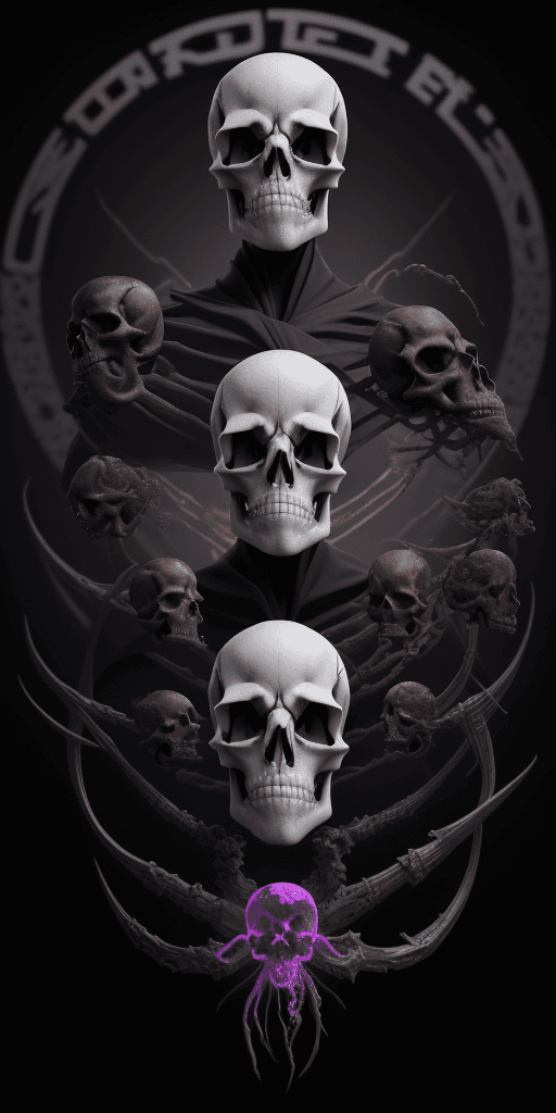AI generated: create a unique logo for me;rfktrstyle A skull made up of different organs of the body, 16k, high qu...