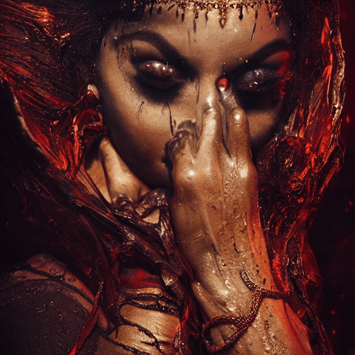 AI generated: glamour shot of queen of the damned a femme fatale, morbide, dark, very detailed, rendered in octane...