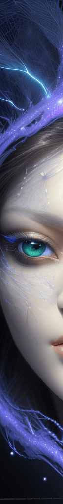 AI generated: A stunning illustration of an ethereal neural network organism, stunning facial details, elegant, ho...