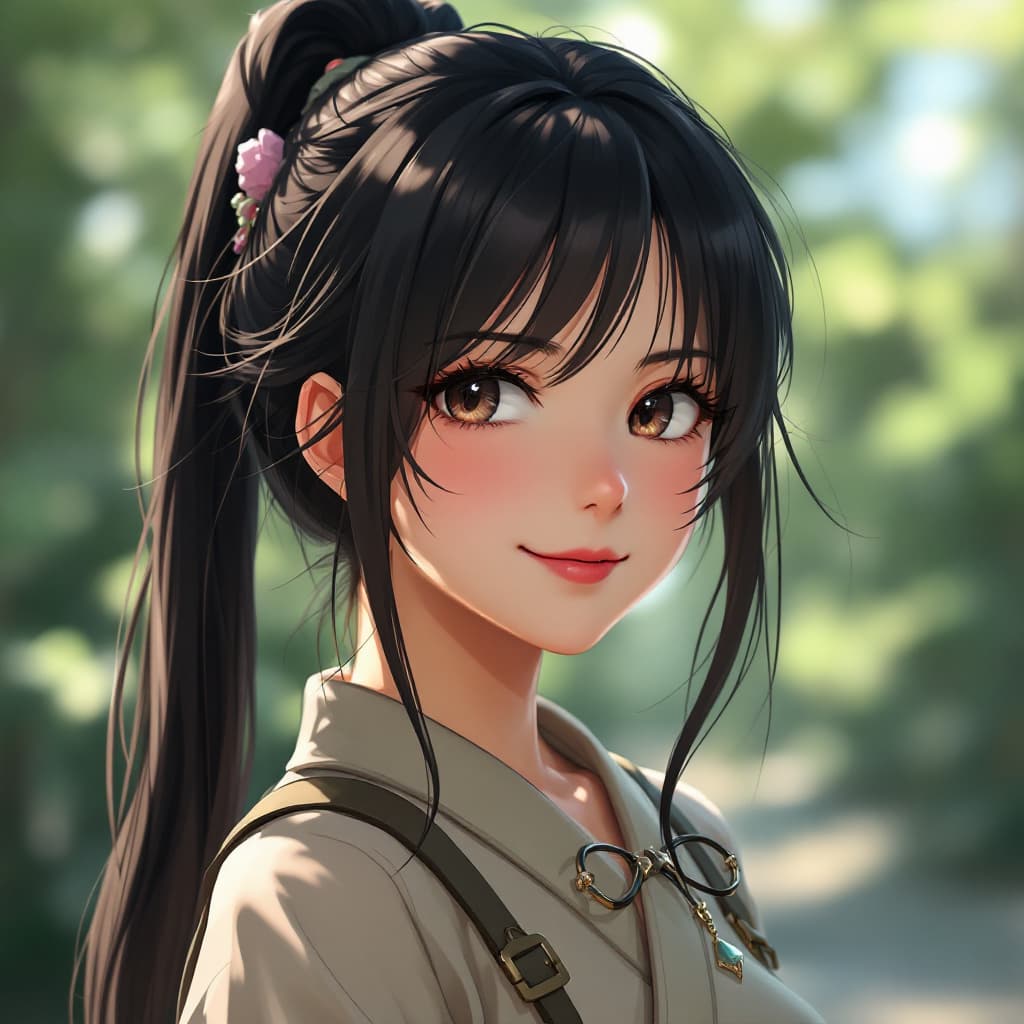 AI generated: a Japanese anime female,smug face expression