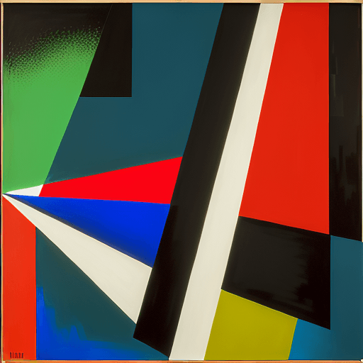 AI generated: Sophisticated, life and vivid Abstract painting in a style of supremacism, Malevich, waving and movi...