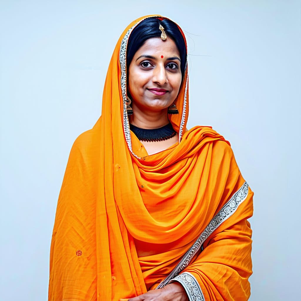 AI generated: Indian woman in saree hyperreal