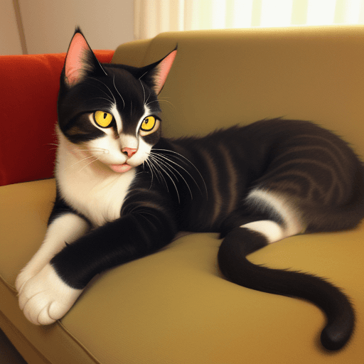 AI generated: Katze auf dem sofa