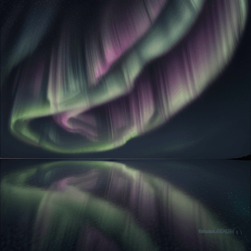 AI generated: hyper mesmerizing hyper-detailed aurora borealis dancing in a starry sky over a pure white sandy bea...