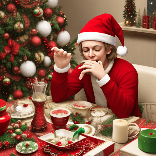 AI generated: christmas, warmth, new year, family, success, hallucination, drugs

