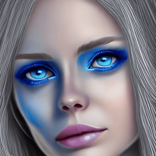 AI generated: women super realistic blue eyes
