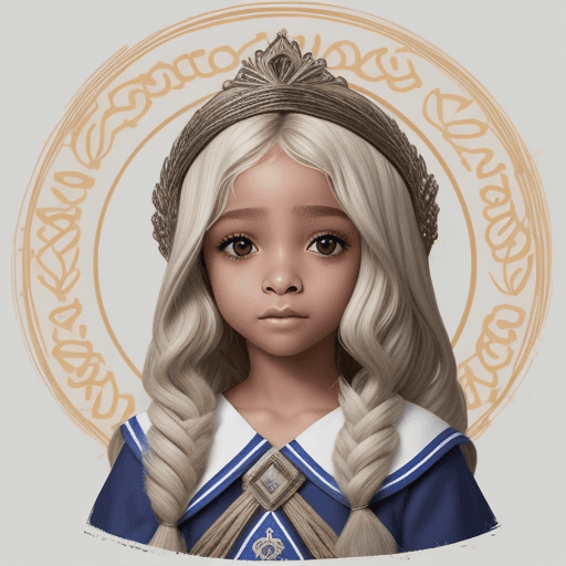 AI generated: CRIE UMA IMAGEM EM DESENHO DE FORMATURA DO ABC DE UMA CRIANCA MENINA COM CABELOS LONGOS E LOIRO, OS ...