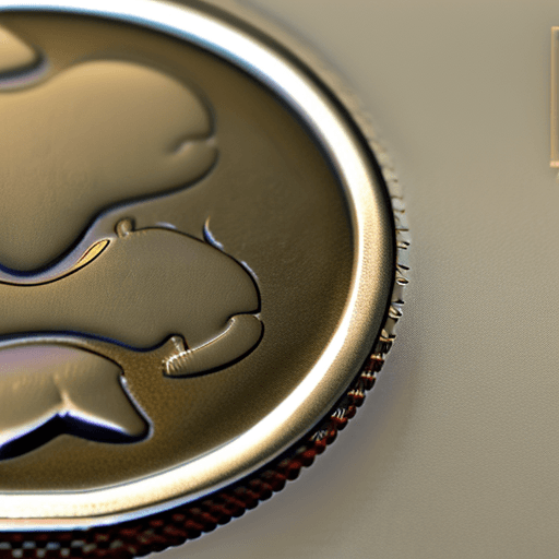 AI generated: A still from a 3d Disney movie of a  coin of an american quarter on a white background. 8k octane re...