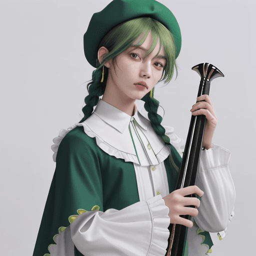 AI generated: masterpiece, best quality, (night:1. 6), 1boy, male focus, venti (genshin impact), solo, green headw...
