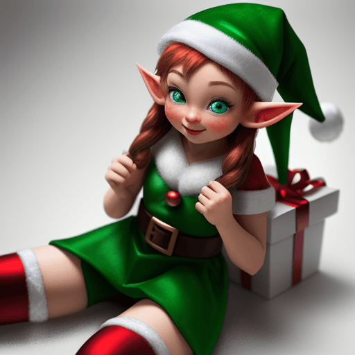AI generated: Hyper realistic Christmas elf
