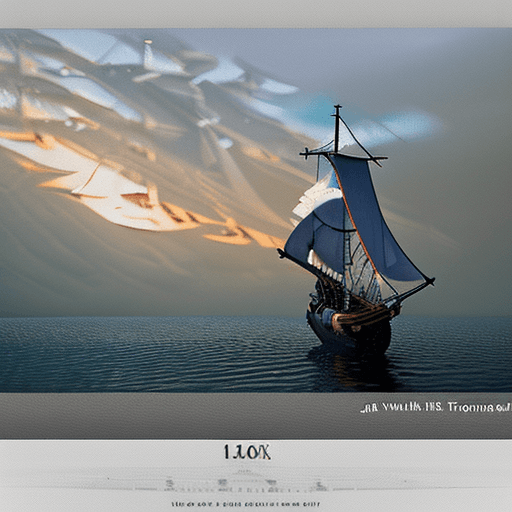 AI generated: Photo of a ultra realistic sailing ship, dramatic light, pale sunrise, cinematic lighting, battered,...