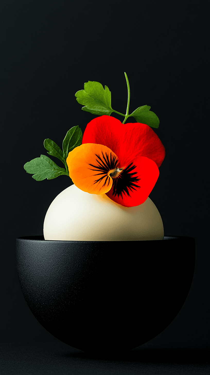 AI generated: a high-resolution photo of a gourmet dish with intricate plating, capturing the vibrant colors and t...